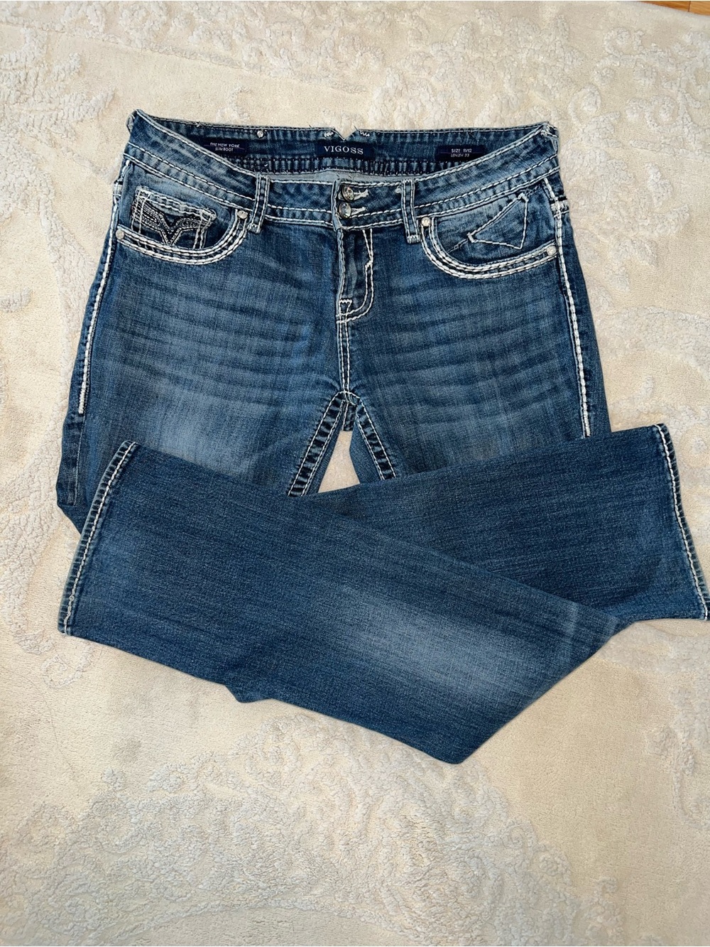 Buckle Vigoss Women’s Blue Boot Cut Jeans! Size 11/12 Length 33. Excellent - Picture 2 of 16